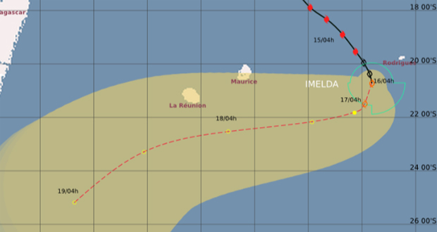 Météo: Imelda pourrait passer au Sud de Maurice
